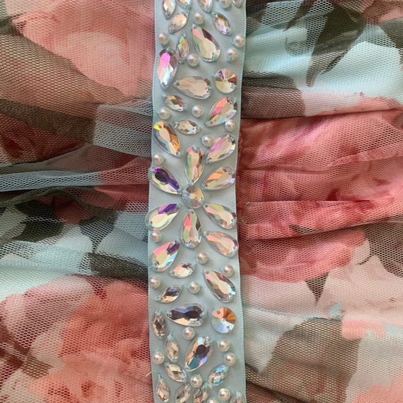 Floral pink and teal Formal - Picture 7 of 8